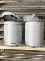 Emaille/keuken/oud Emaille/2 emaille bussen/SALE/OPRUIMING, Antiek en Kunst, Antiek | Emaille, Ophalen of Verzenden
