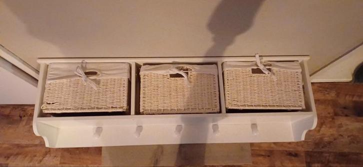 Kapstok wit, Huis en Inrichting, Woonaccessoires | Kapstokken, Gebruikt, Wandkapstok, Minder dan 100 cm, Hout, Ophalen