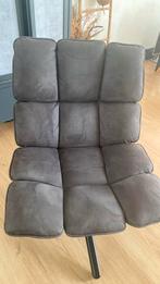 Draaifauteuil stoel grijs ( elenora daan ), Ophalen, Gebruikt, 50 tot 75 cm, Leer