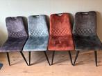 4 Kleurrijke HACO Stoelen, Huis en Inrichting, Stoelen, Ophalen, Gebruikt, Overige kleuren, Stof