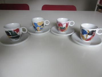 Espresso kopjes +schotels JAN CREMER- Perla Coll. -Nieuwst. beschikbaar voor biedingen