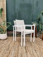 Set: 2 gave design stoelen Max&Luuk stapelbare tuinstoelen, Zo goed als nieuw, Stapelbaar, Ophalen, Aluminium