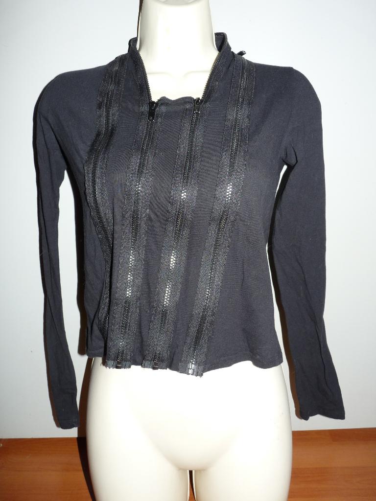 Mooie zwarte sexy Ipse Gazebo top - S - aparte ritsen, Ipse Gazebo, Zwart, Ophalen of Verzenden, Lange mouw