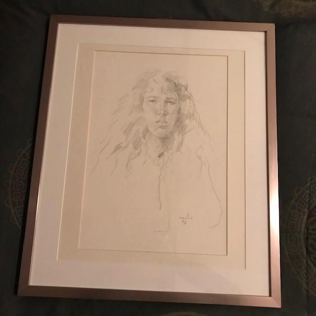 Joop Liesker (1920 - 2004)...'Portret van een jonge man', Antiek en Kunst, Kunst | Tekeningen en Foto's, Ophalen