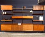 Poul Cadovius by Royal System vintage modulair wandsysteem, Gebruikt, Glas, 200 cm of meer, Met deur(en)