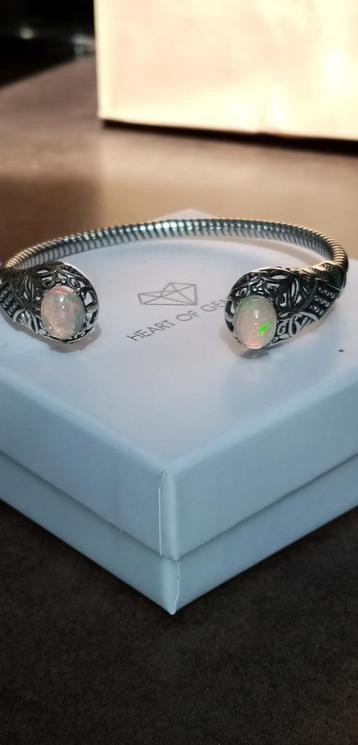 Opaal. Armband. Zilver. Certificaat van echtheid.  beschikbaar voor biedingen