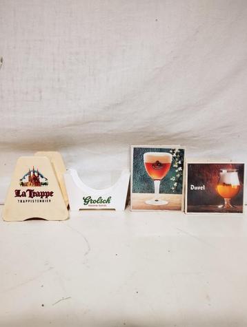 Verschillende merken bier viltjes+houders beschikbaar voor biedingen
