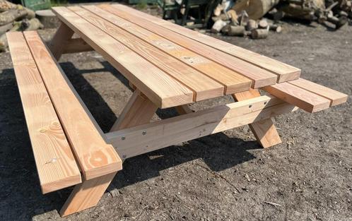 Picknickbank van massief hout | Meerdere maten | Maatwerk, Tuin en Terras, Picknicktafels, Nieuw, Rechthoekig, Hout, Ophalen