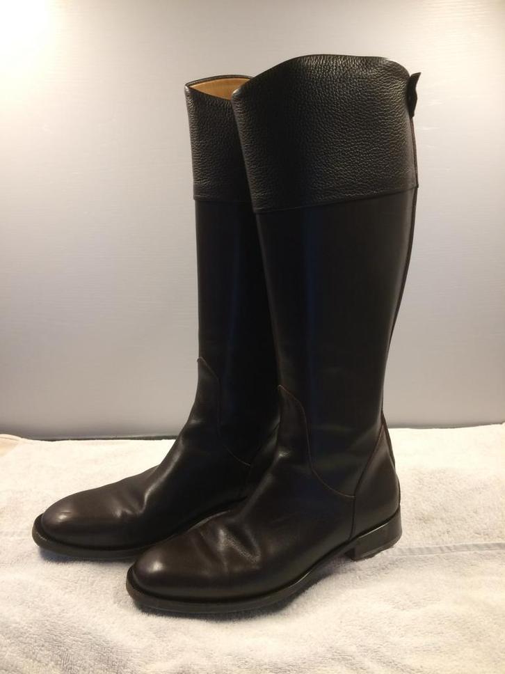 Denis Club bruine leren laarzen maat 41, Kleding | Dames, Schoenen, Zo goed als nieuw, Hoge laarzen, Bruin, Ophalen of Verzenden