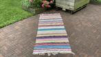 Vrolijk Voddenkleed in Zweden handgemaakt, 76 x 190 cm, Huis en Inrichting, Stoffering | Tapijten en Kleden, 150 tot 200 cm, Overige vormen