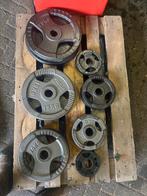 Gietijzeren schijvenset - 117,5 kg olympisch in nette staat, Ophalen, Dumbbell, Idk, Idk