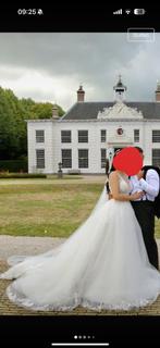 Trouwjurk met swarovski stenen, Kleding | Dames, Trouwkleding en Trouwaccessoires, Ophalen, Zo goed als nieuw, Wit, Trouwjurk
