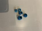 5 stuks Kettinghangers blauw, Sieraden, Tassen en Uiterlijk, Kettinghangers, Ophalen of Verzenden, Gebruikt, Blauw, Overige materialen