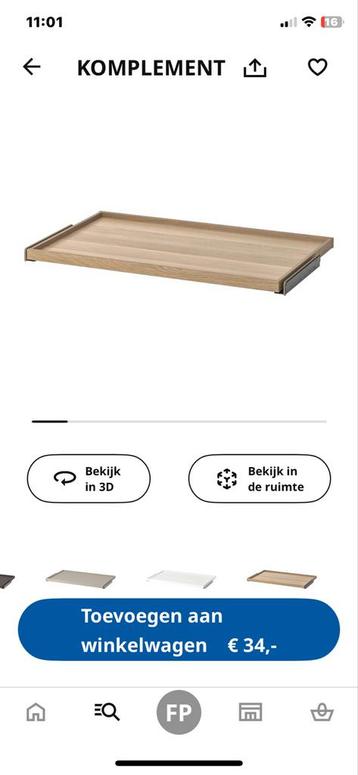 GRATIS IKEA PAX Komplement Houten verdeler voor kledingkast - afbeelding 1