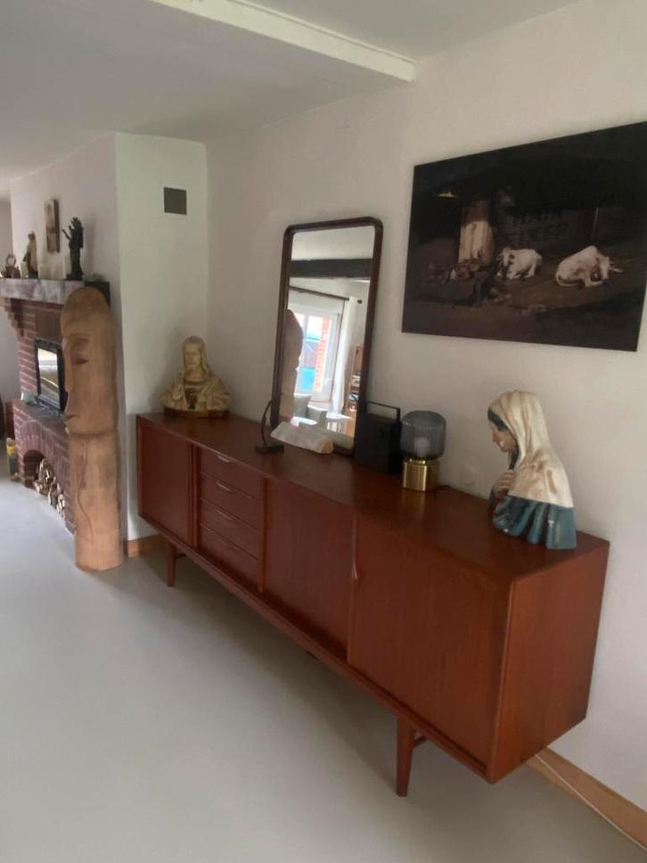 Vintage XL Deens sideboard Omann / Christensen, ‘60, Huis en Inrichting, Kasten | Dressoirs, Zo goed als nieuw, 200 cm of meer
