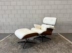 vitra eames lounge chair + ottoman crème notenhout replica, Metaal, Minder dan 75 cm, Gebruikt, Ophalen of Verzenden