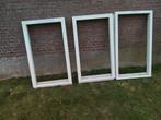 3 raamkozijnen vast glas, Ophalen of Verzenden, Hout, 75 tot 150 cm, Raamkozijn
