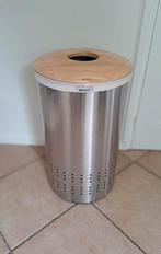 Brabantia RVS wasmand/box met houten deksel, Huis en Inrichting, Ophalen, Zo goed als nieuw, Overige kleuren, Overige typen