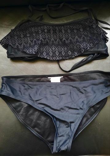Damesbikini zwart zonder cups, maat M - Nieuwstaat beschikbaar voor biedingen