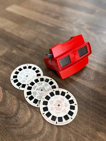 3D view master met 3 schijfjes rood vintage speelgoed beschikbaar voor biedingen