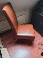 leren stoel en kroonluchters, Huis en Inrichting, Stoelen, Ophalen, Gebruikt, Bruin, Eén