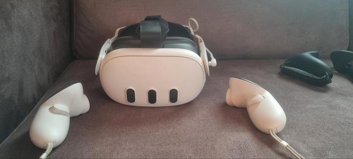 Meta Quest 3 128GB + Accessoires, Spelcomputers en Games, Virtual Reality, Zo goed als nieuw, Pc, VR-bril, Ophalen of Verzenden