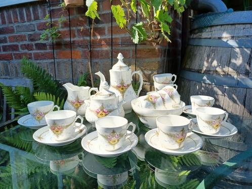 koffie servies Societe Ceramique Maestricht  Art Nouveau, Antiek en Kunst, Antiek | Servies compleet, Ophalen of Verzenden