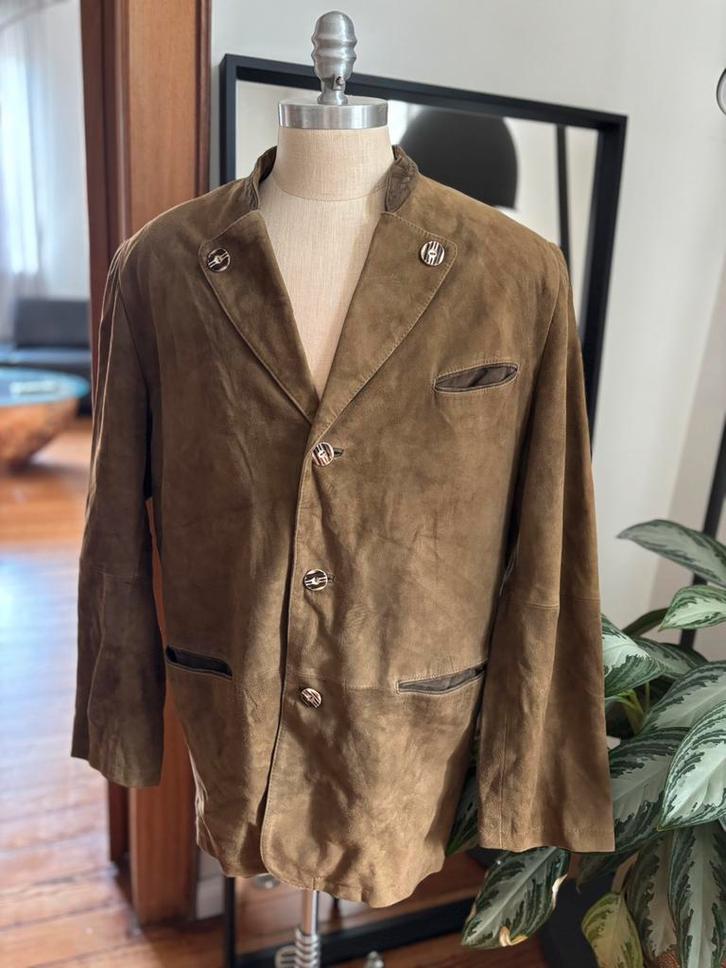 Mooie echt lederen trachten colbert Country Life maat 54, Kleding | Heren, Kostuums en Colberts, Zo goed als nieuw, Maat 52/54 (L)
