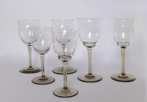 6 kristallen glazen - 'Huygens' - W.J. Rozendaal -, Antiek en Kunst, Antiek | Glas en Kristal, Ophalen