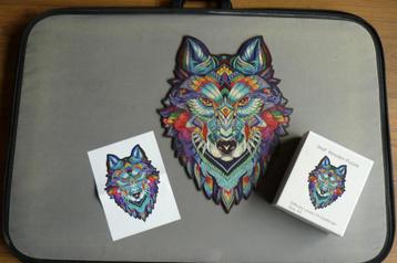 Houten puzzel (A3) '' WOLF '' + Poster 170 stukjes. beschikbaar voor biedingen