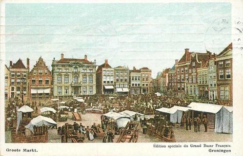 (300-215-003) Groningen Groote Markt, Verzamelen, Ansichtkaarten | Nederland, Groningen, Verzenden