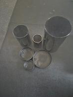 Windlicht rookglas set van 3, Ophalen of Verzenden, Zo goed als nieuw, Metaal