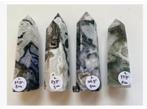 Nog 3 x Mosagaat torens, punten, enkele drusy, pr.p.stuk, Nieuw, Ophalen of Verzenden, X, X