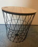 Opbergmand en bijzettafel, Huis en Inrichting, Tafels | Bijzettafels, Ophalen, Minder dan 45 cm, Minder dan 55 cm, Metaal of Aluminium