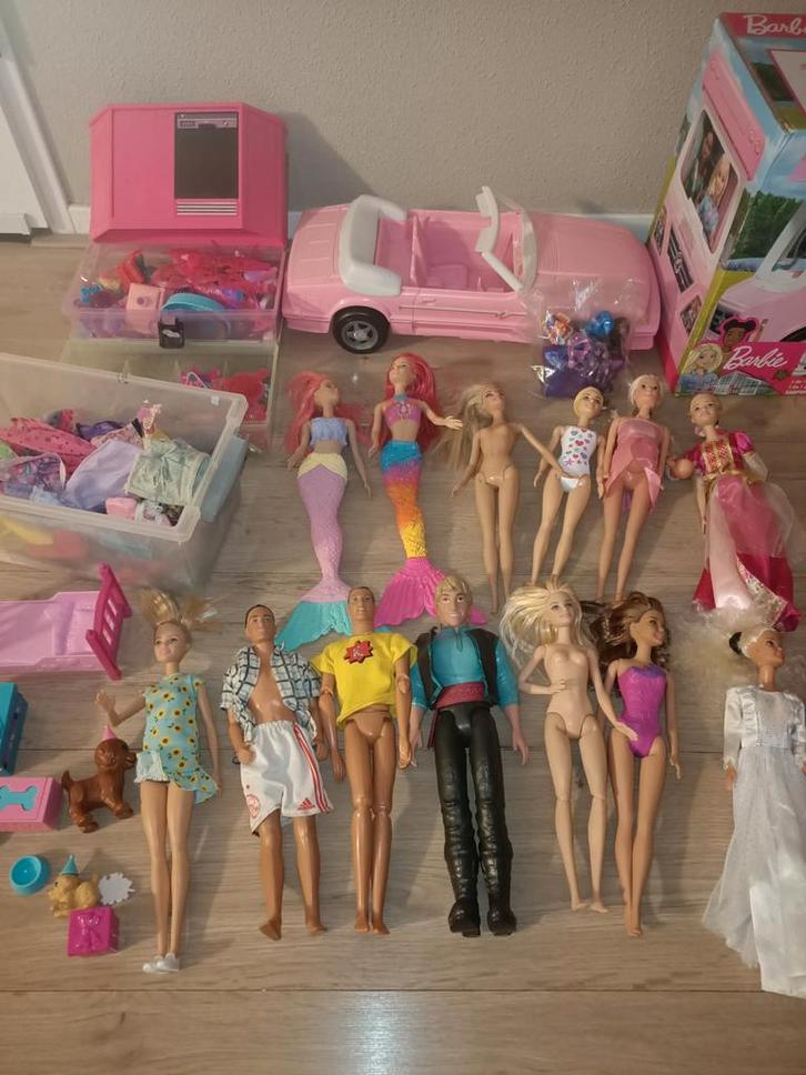 Barbie Collectie met Accessoires, Kinderen en Baby's, Speelgoed | Poppen, Gebruikt, Barbie, Ophalen of Verzenden