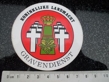 sticker koninklijke landmacht gravendienst logo embleem KL beschikbaar voor biedingen