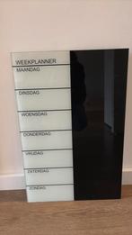 Weekplanner whitebord glas magnetisch, Ophalen, Zo goed als nieuw
