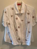 Blouse met borduursel, Wit, Maat 42/44 (L), Zo goed als nieuw, Edgar Vos