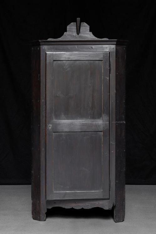 Hoekkast Antiek Servieskast Hout 1-Deurs Kast Corner Cabinet, Huis en Inrichting, Kasten | Overige, Gebruikt, Ophalen of Verzenden