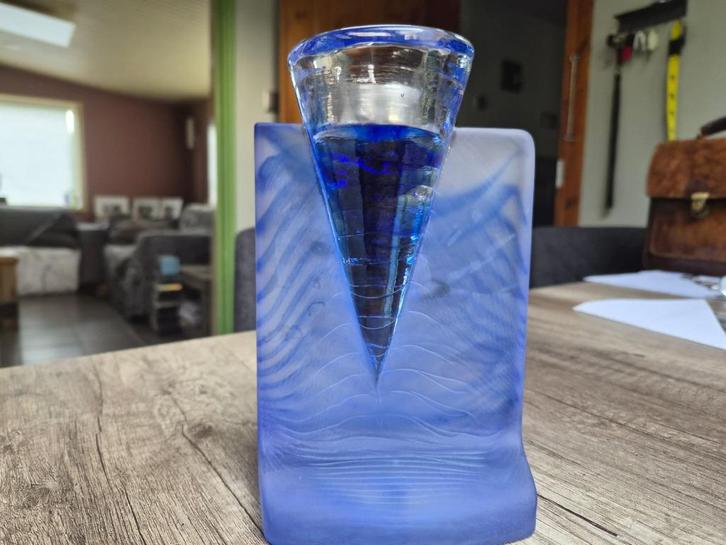 Kjell Engman Kosta Boda Ice Age kandelaar - Puntgaaf!, Antiek en Kunst, Antiek | Glas en Kristal, Ophalen of Verzenden