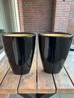 Bloempot ovaal 40 bij 30 cm en aparte vaas, Ophalen, Zo goed als nieuw, Minder dan 25 cm, Overige vormen