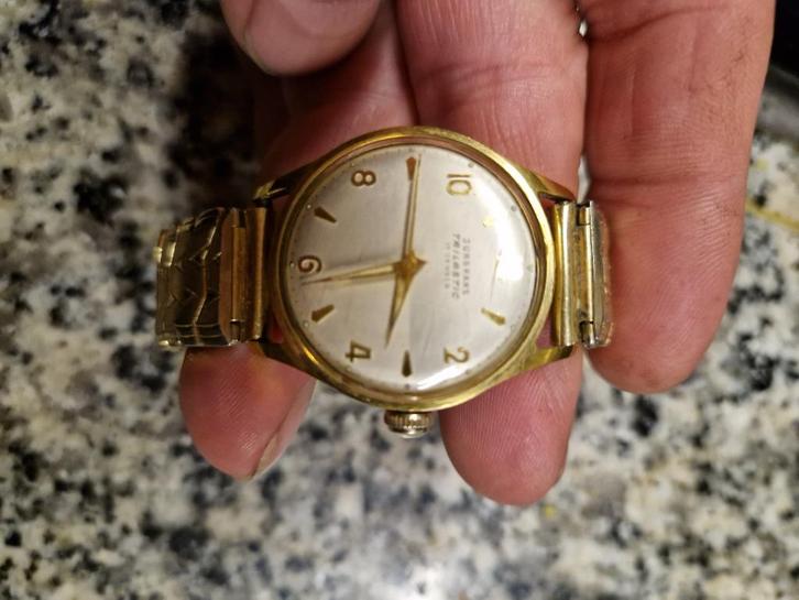 Junghans horloge, Sieraden, Tassen en Uiterlijk, Horloges | Heren, Zo goed als nieuw, Overige merken, Leer, Ophalen of Verzenden