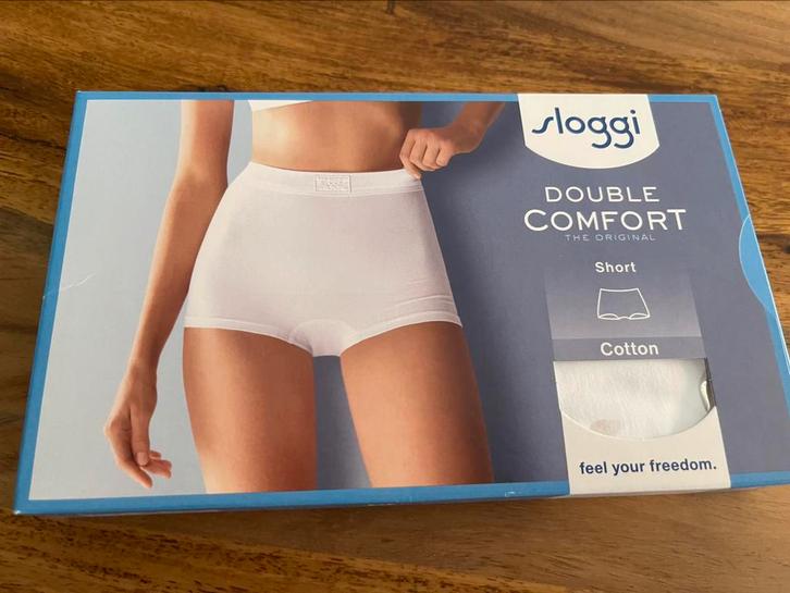 Sloggi double comfort short maat 36 - 38 - 46 wit, Kleding | Dames, Ondergoed en Lingerie, Broekje of Short, Wit, Verzenden