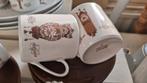 Vintage klokken servies, Mitterteich, Bavaria, porselein, Huis en Inrichting, Keuken | Servies, Gebruikt, Vintage, Ophalen of Verzenden