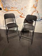 2 Hoge Klapstoelen ikea - Hoogte 63cm, Ophalen, Gebruikt, Twee, Zwart