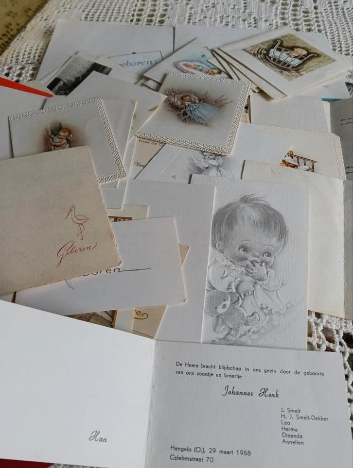 Vintage Geboortekaartjes Collectie, Verzamelen, Geboortekaartjes en Visitekaartjes, Geboortekaartje, Voor 1970, Ophalen of Verzenden