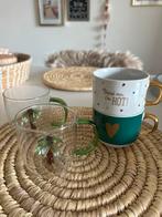 Nieuwe trendy kopjes van Hallmarkt en theeglazen Palm, Huis en Inrichting, Keuken | Servies, Ophalen of Verzenden, Overige stijlen
