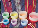 Kristal Klankschalen in chakra kleuren set nu voor 600e, Muziek en Instrumenten, Percussie, Ophalen, Nieuw, Overige soorten