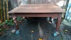 Antieke Eiken Salontafel met Wielen, Antiek en Kunst, Antiek | Meubels | Tafels, Ophalen