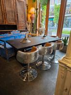 Set van 4 geweldige Aviator barkrukken | Kuipstoelen, Huis en Inrichting, Gebruikt, Denken wij, Aviator, Bruin